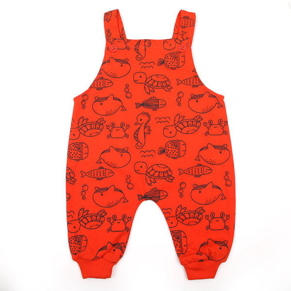 Newborn Boys Full Sleeves Romper - Orange