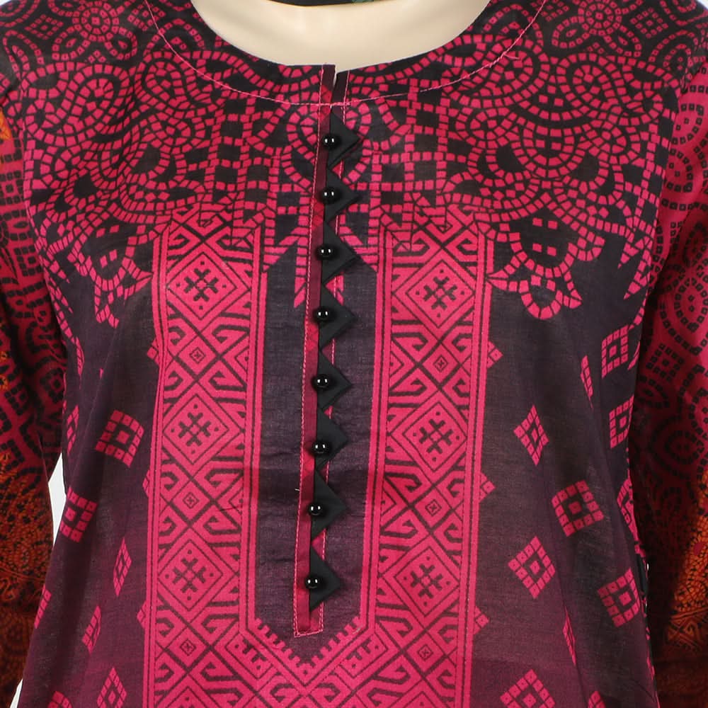 Women's 3Pcs Suit - Dark Pink, Women Shalwar Suits, Chase Value, Chase Value