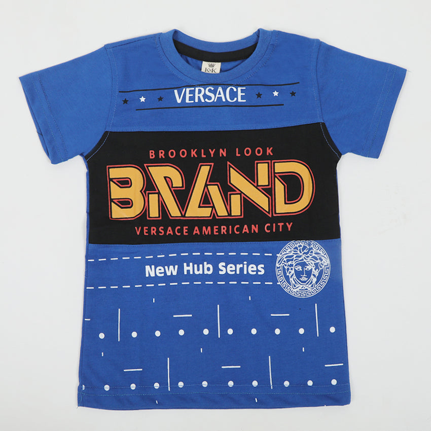 Boys Half Sleeves T-Shirt - Blue, Boys T-Shirts, Chase Value, Chase Value