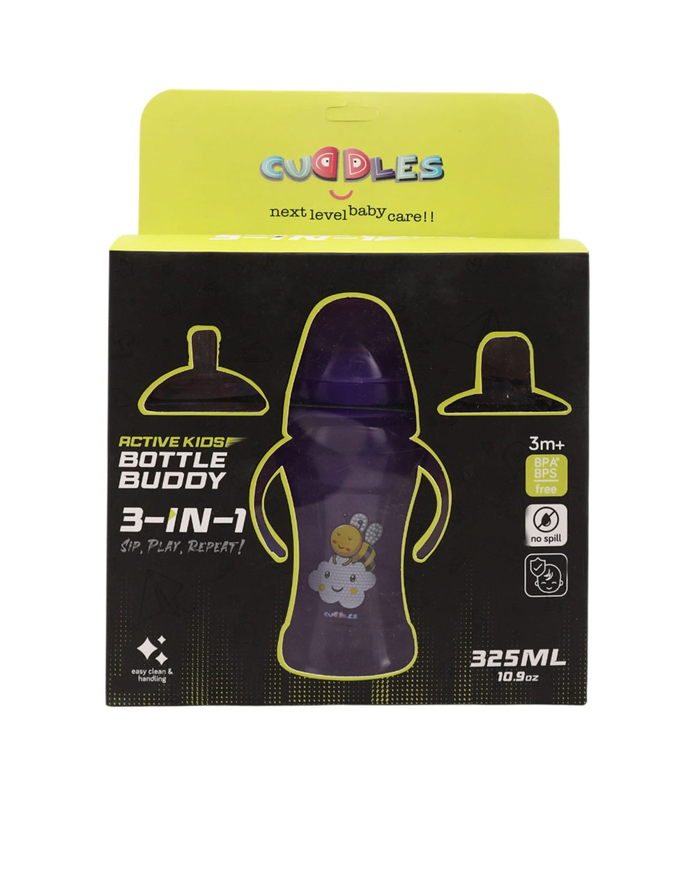 Cuddles Active Kids Bottle Buddy 325ml 3 in 1, Feeding Supplies, Chase Value, Chase Value
