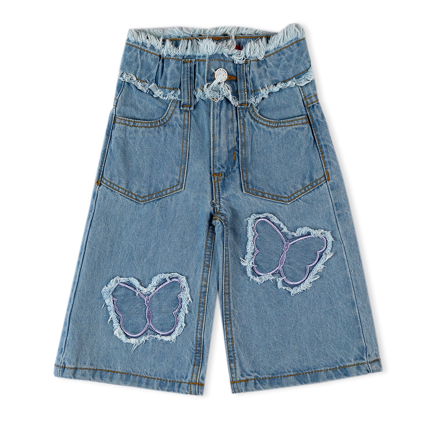 Eminent Girls Wider Leg Denim Capri - Light Blue, Girls Pants & Capri, Eminent, Chase Value