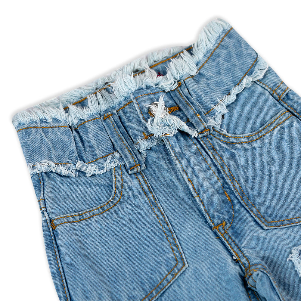 Eminent Girls Wider Leg Denim Capri - Light Blue, Girls Pants & Capri, Eminent, Chase Value