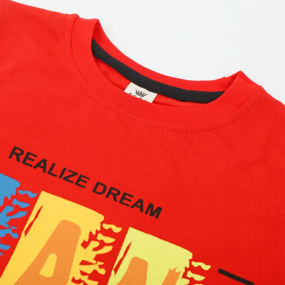Boys Half Sleeves T-Shirt - Red, Boys T-Shirts, Chase Value, Chase Value