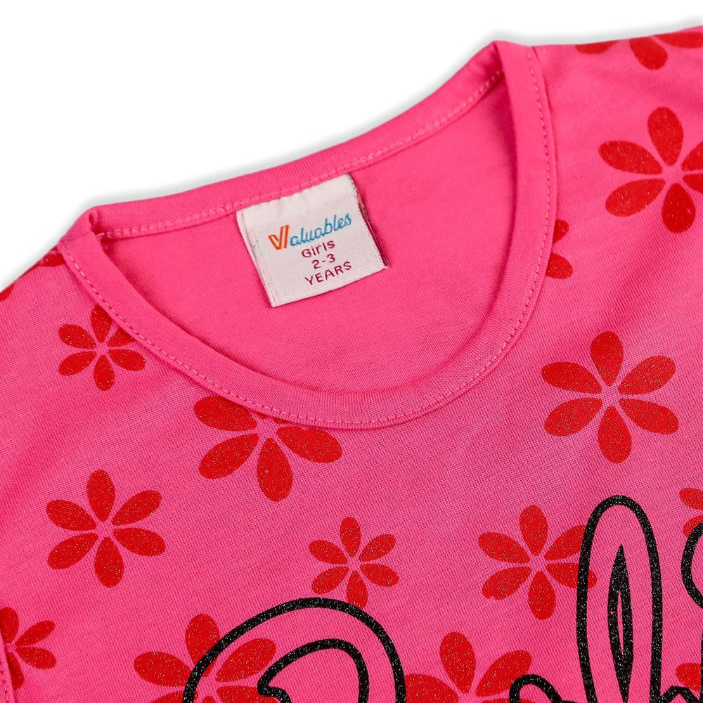 Valuable Girls Sando - Pink, Girls T-Shirts, Chase Value, Chase Value