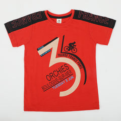 Boys Half Sleeves T-Shirt - Red, Boys T-Shirts, Chase Value, Chase Value