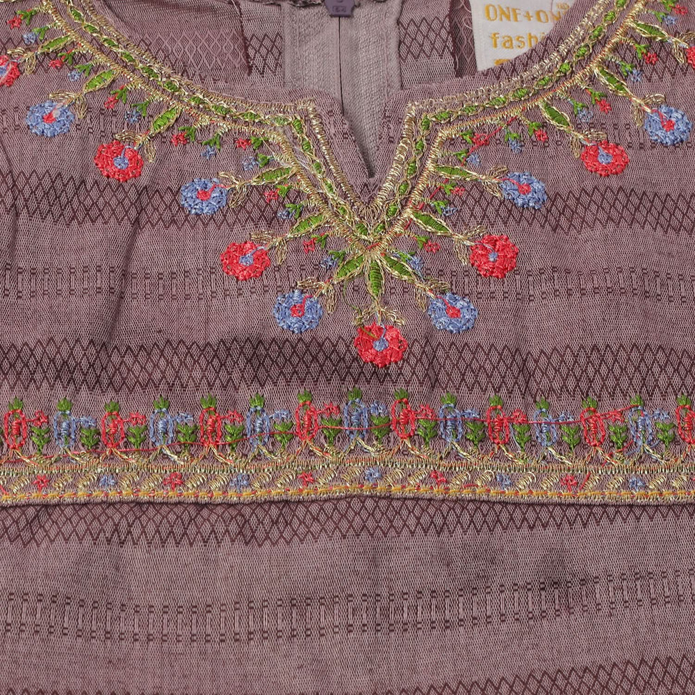 Girls  Embroidered Shalwar Suit - Light Purple, Girls Shalwar Kameez, Chase Value, Chase Value