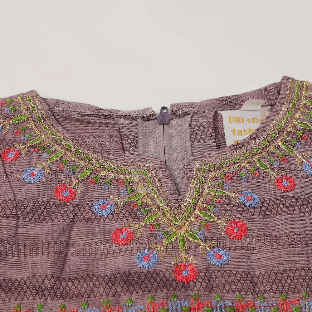 Girls  Embroidered Shalwar Suit - Light Purple, Girls Shalwar Kameez, Chase Value, Chase Value