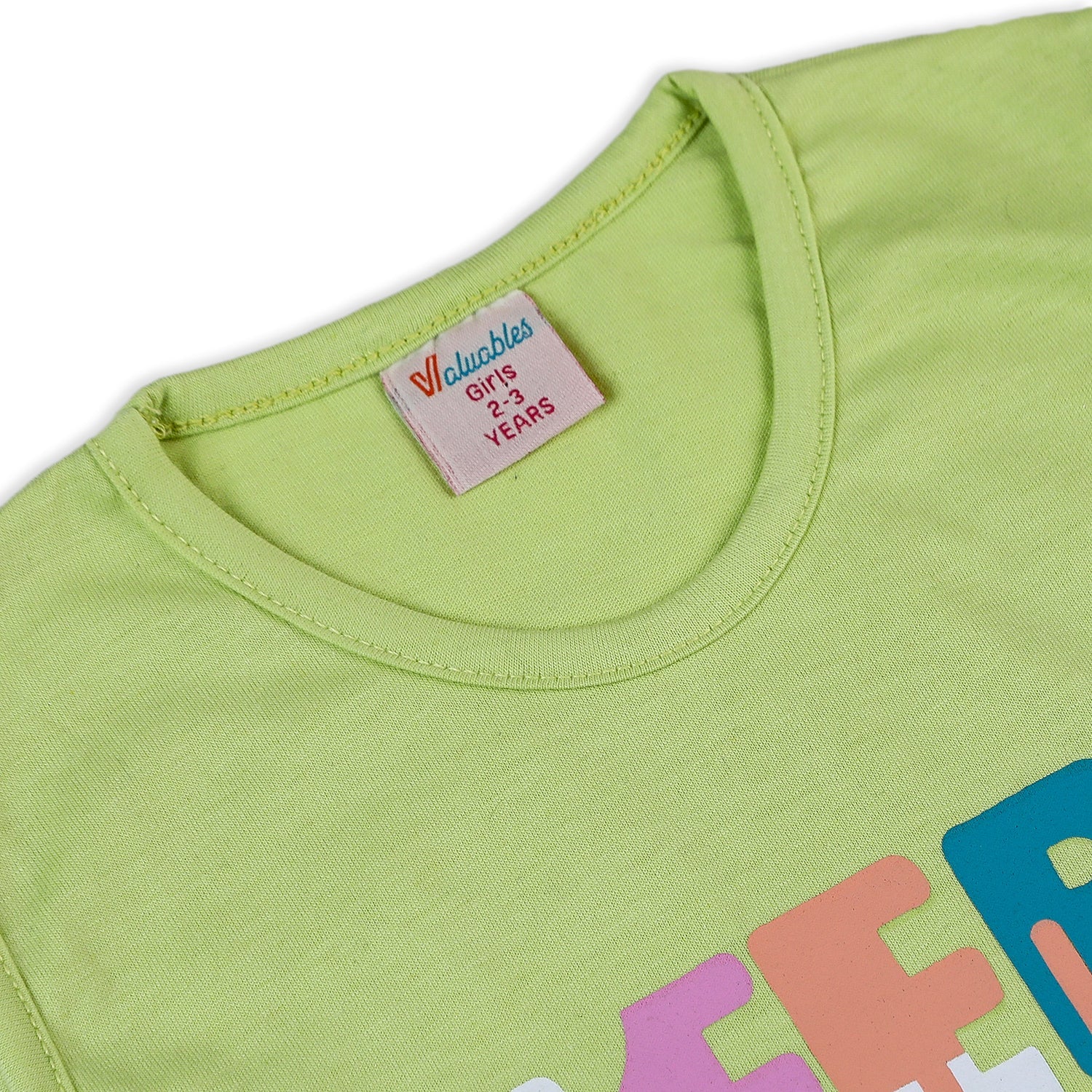 Valuable Girls Sando - Green, Girls T-Shirts, Chase Value, Chase Value