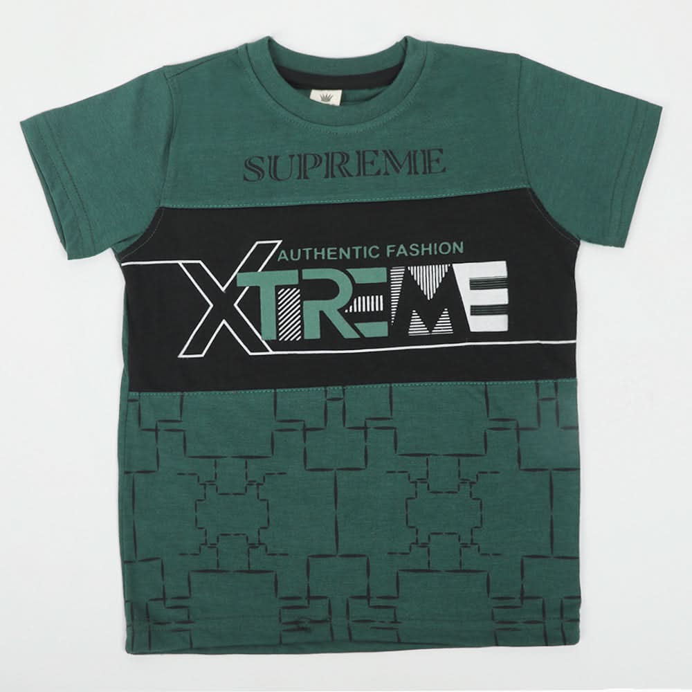 Boys Half Sleeves T-Shirt - Green, Boys T-Shirts, Chase Value, Chase Value