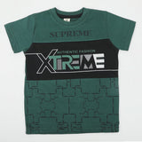 Boys Half Sleeves T-Shirt - Green, Boys T-Shirts, Chase Value, Chase Value