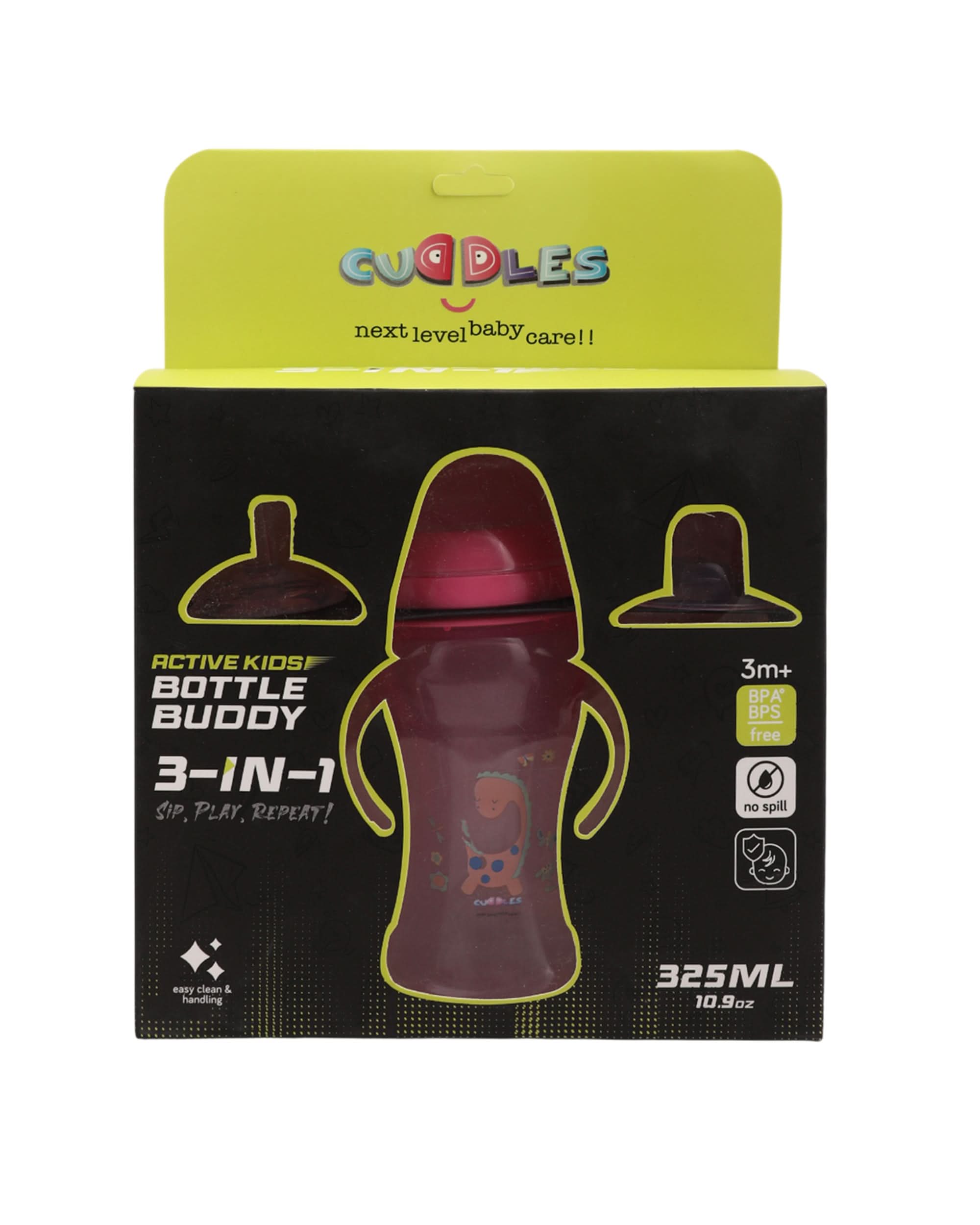 Cuddles Active Kids Bottle Buddy 325ml 3 in 1, Feeding Supplies, Chase Value, Chase Value