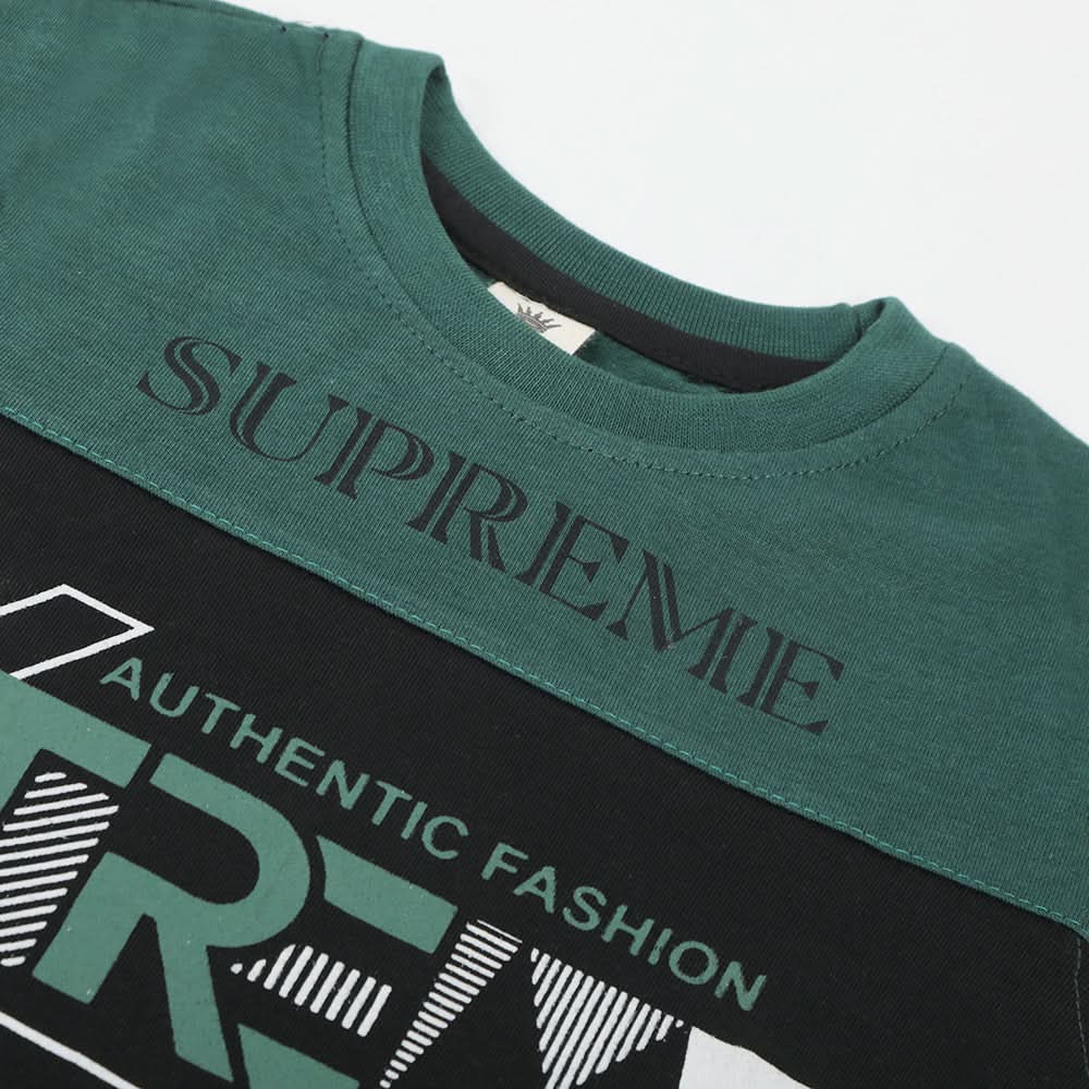 Boys Half Sleeves T-Shirt - Green, Boys T-Shirts, Chase Value, Chase Value