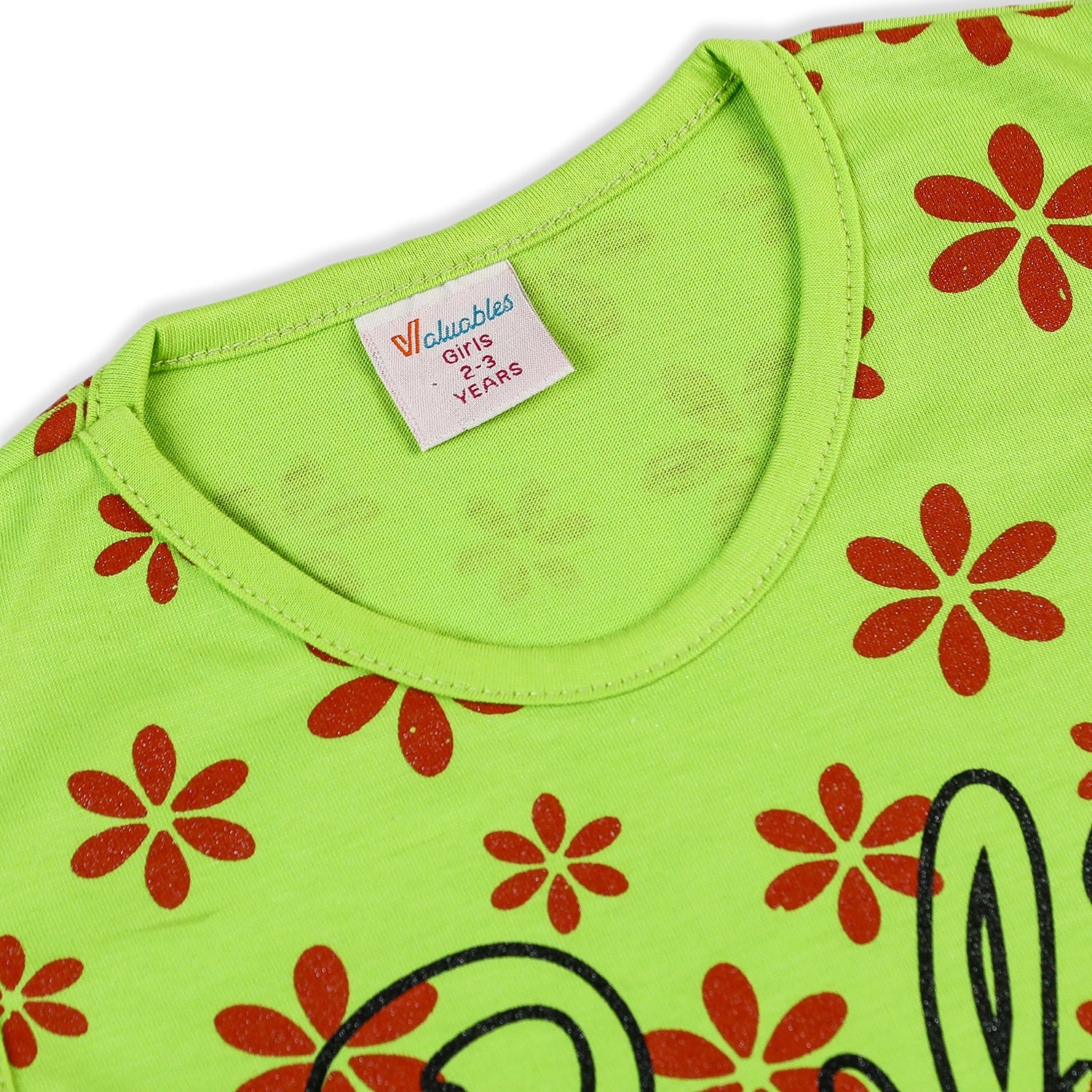 Valuable Girls Sando - Green, Girls T-Shirts, Chase Value, Chase Value