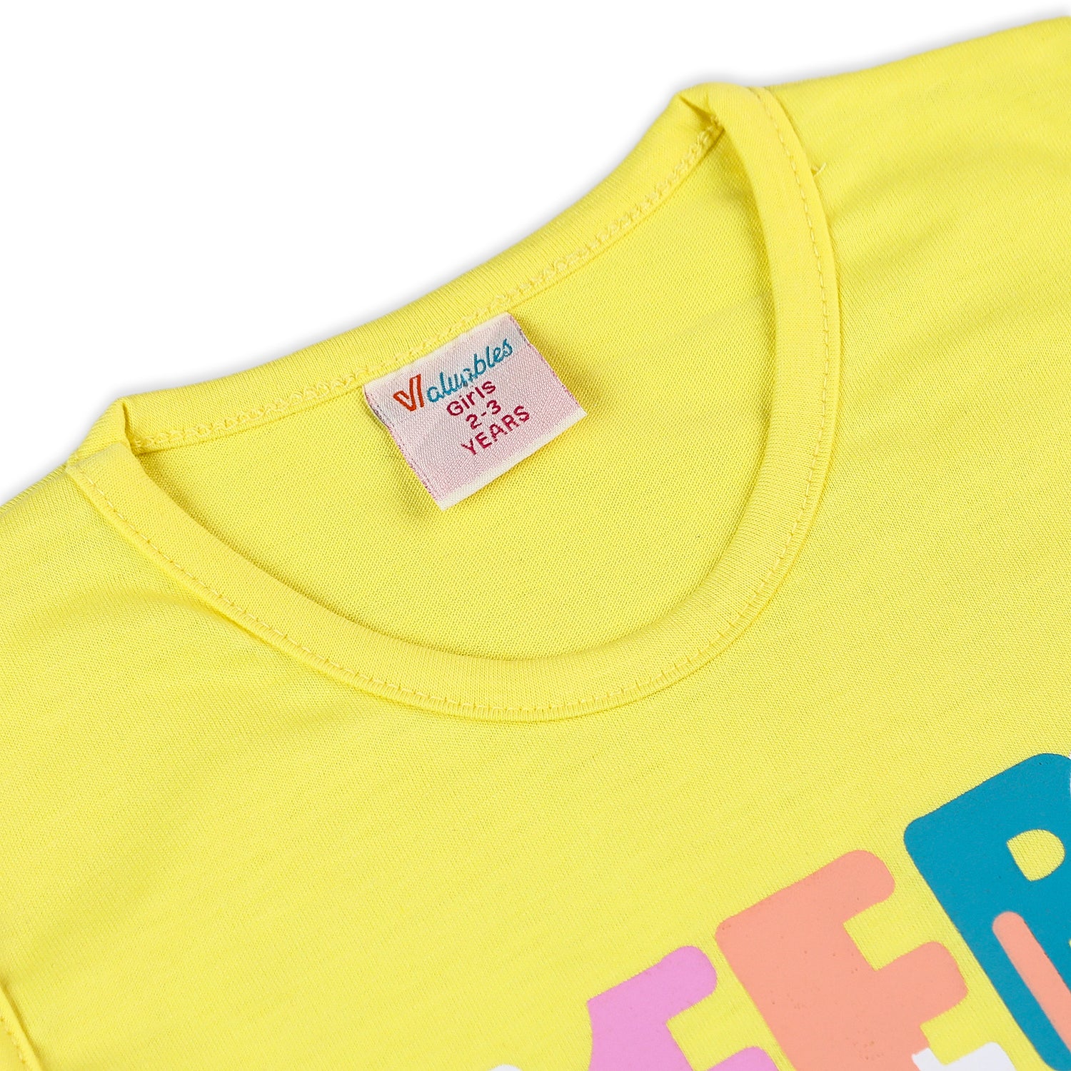 Valuable Girls Sando - Yellow, Girls T-Shirts, Chase Value, Chase Value