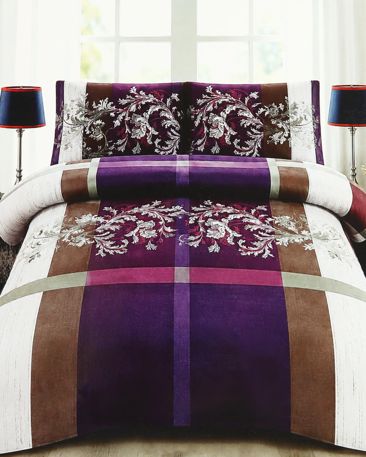 Valuables Printed Double Bed Sheet - 90 x 96 Inch
