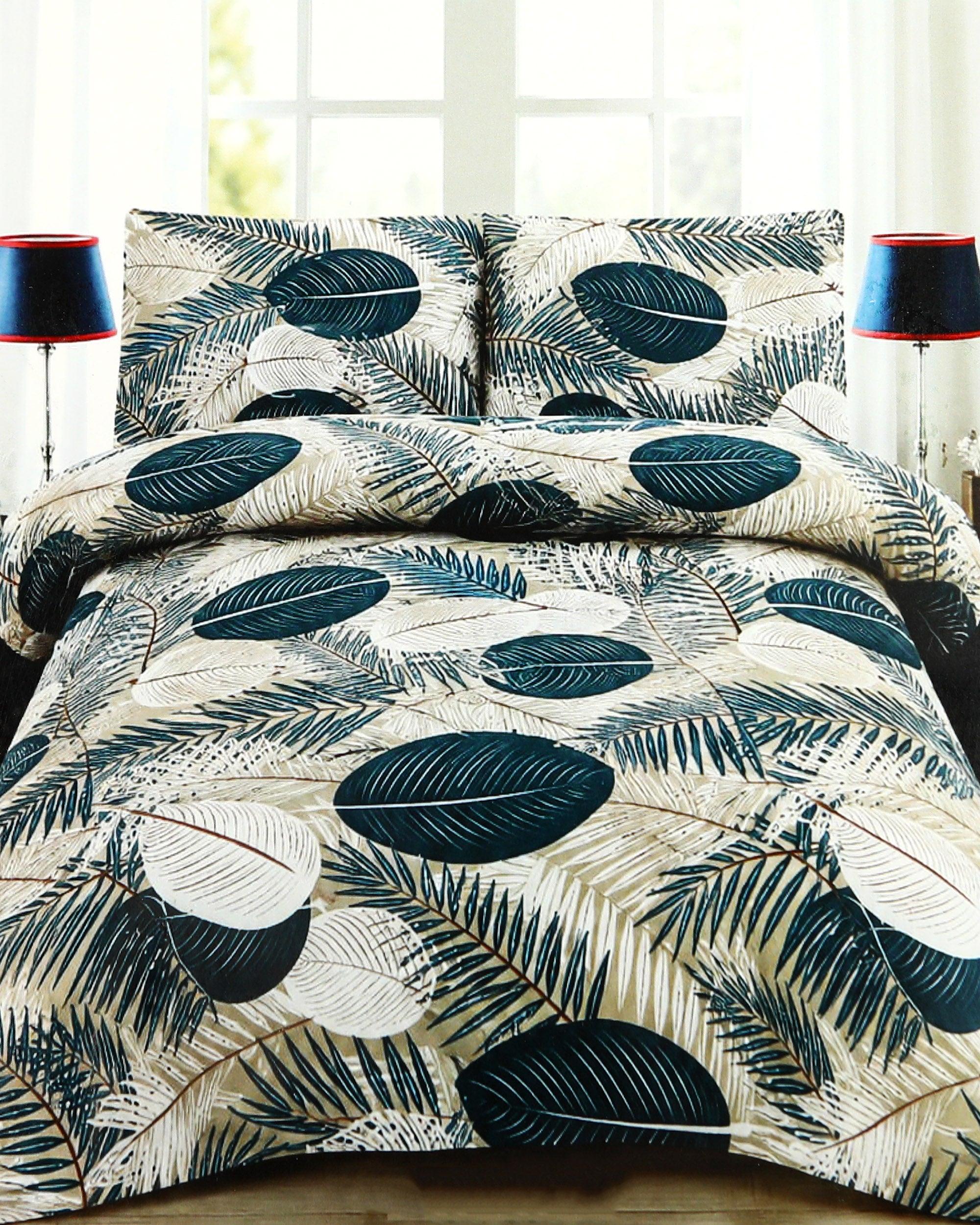 Valuables Printed Double Bed Sheet - 90 x 96 Inch