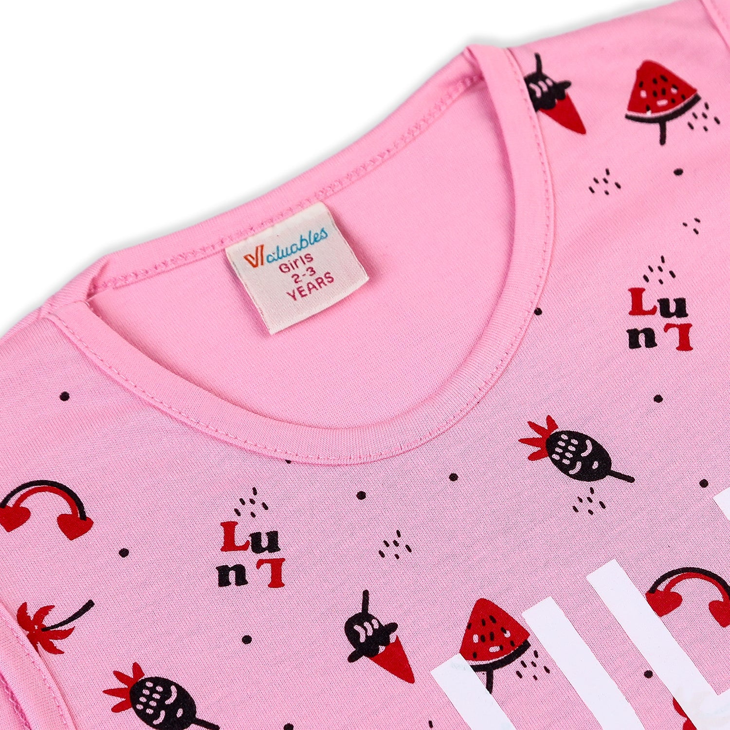 Valuable Girls Sando - Pink, Girls T-Shirts, Chase Value, Chase Value