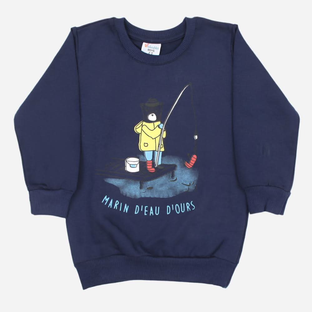 Boys Full Sleeves SweatShirt - Navy Blue, Boys Hoodies & Sweat Shirts, Chase Value, Chase Value