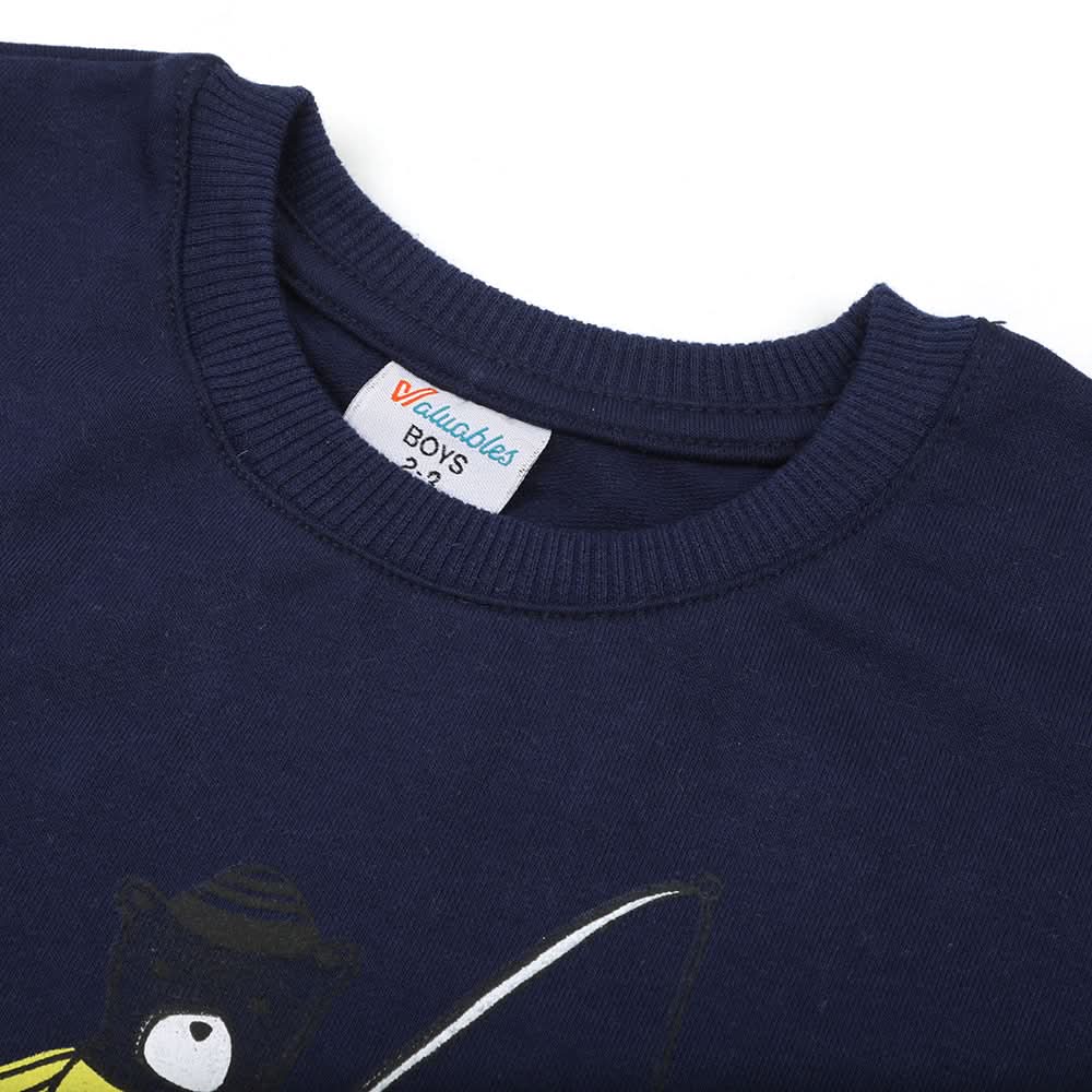 Boys Full Sleeves SweatShirt - Navy Blue, Boys Hoodies & Sweat Shirts, Chase Value, Chase Value