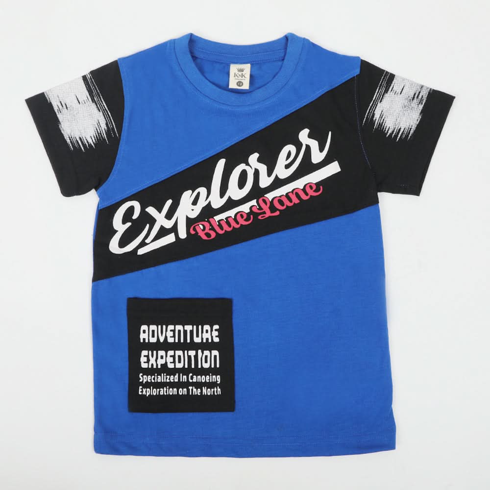 Boys Half Sleeves T-Shirt - Blue, Boys T-Shirts, Chase Value, Chase Value