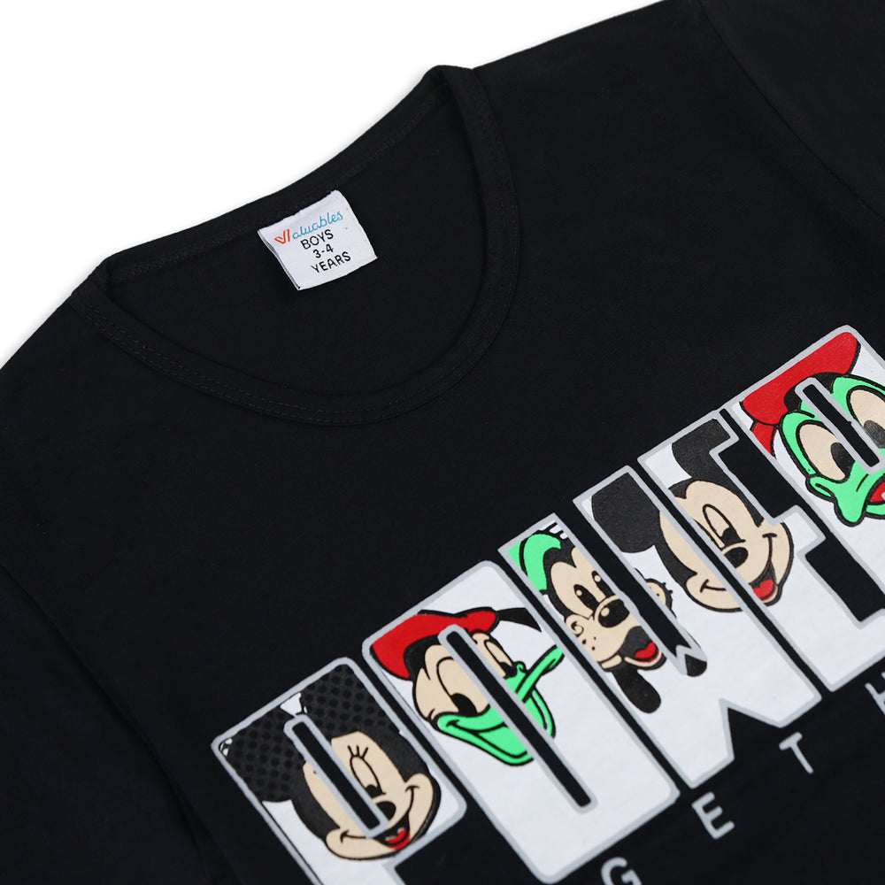 Valuable Boys Half Sleeves Short Suit - Black, Boys Sets & Suits, Chase Value, Chase Value