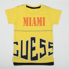 Boys Half Sleeves T-Shirt - Yellow