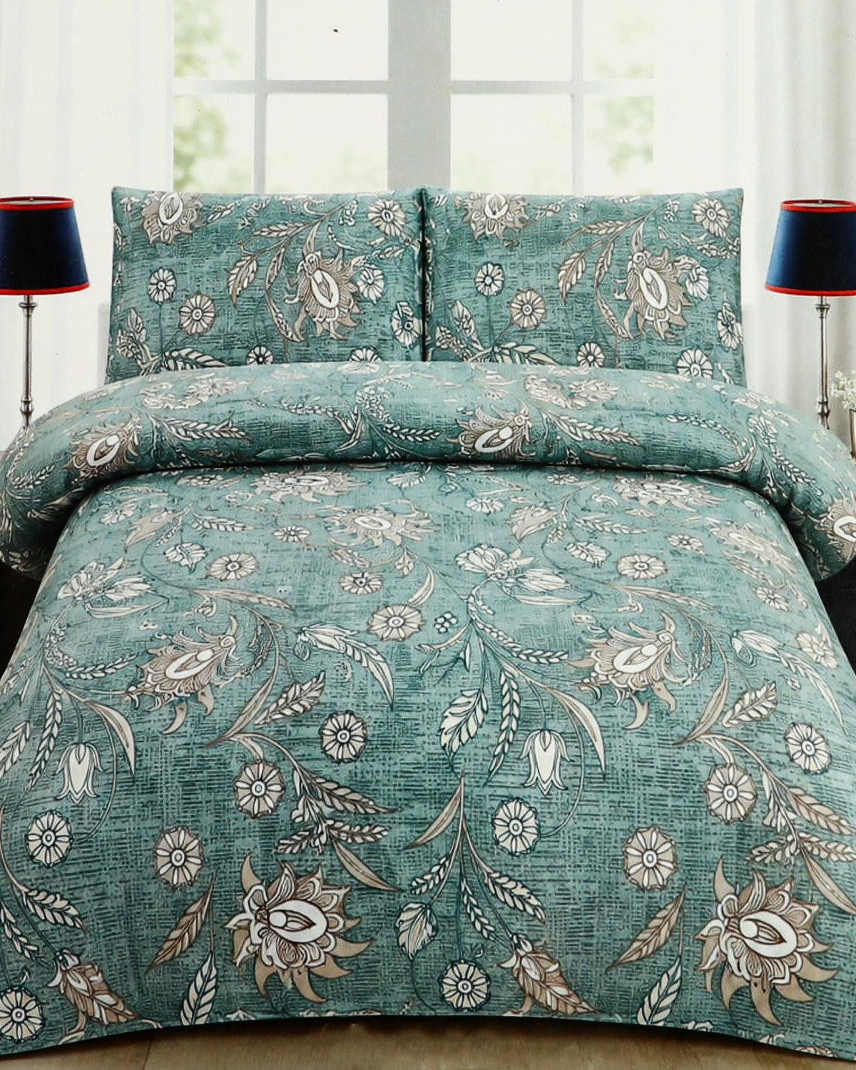 Valuables Printed Double Bed Sheet - 90 x 96 Inch