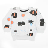 Newborn Boys Full Sleeves T-Shirt - Grey, Newborn Boys Shirts & T-Shirts, Chase Value, Chase Value
