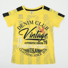 Boys Half Sleeves T-Shirt - Yellow