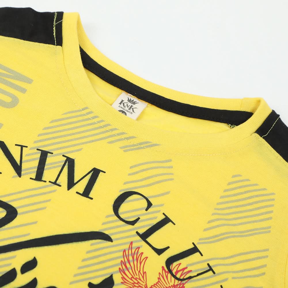 Boys Half Sleeves T-Shirt - Yellow, Boys T-Shirts, Chase Value, Chase Value