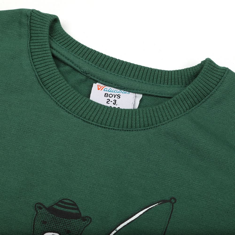 Boys Full Sleeves SweatShirt - Green, Boys Hoodies & Sweat Shirts, Chase Value, Chase Value