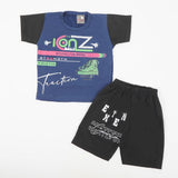 Newborn Boys Half Sleeves Suit - Dark Blue, Newborn Boys Sets & Suits, Chase Value, Chase Value