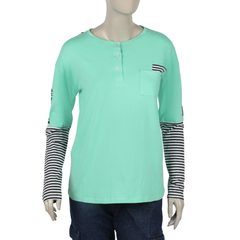 Eminent Women's Full Sleeves T-Shirt - Spring Bud