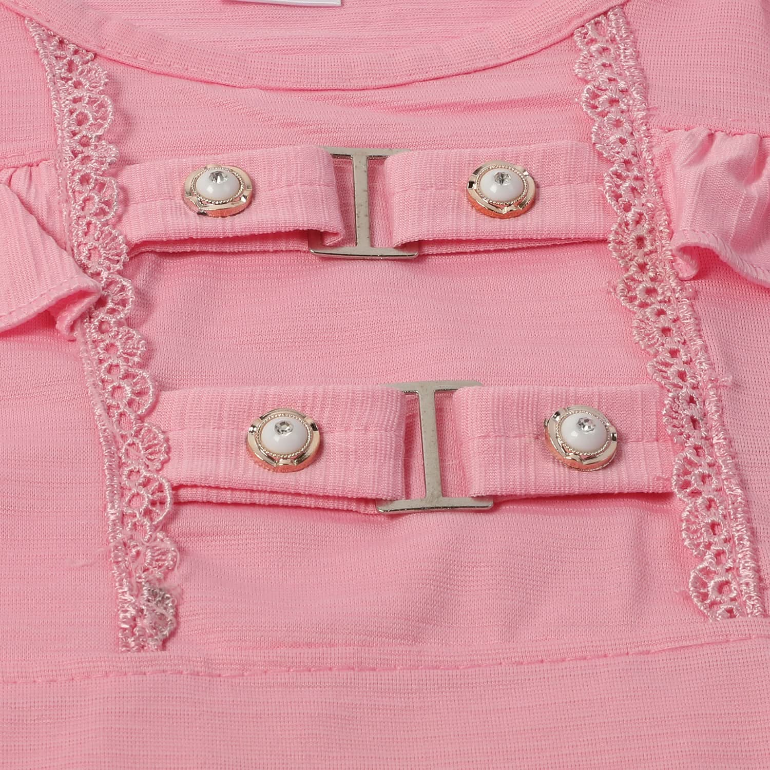 Girls Tight Half Sleeves Suit - Pink, Girls Suits, Chase Value, Chase Value