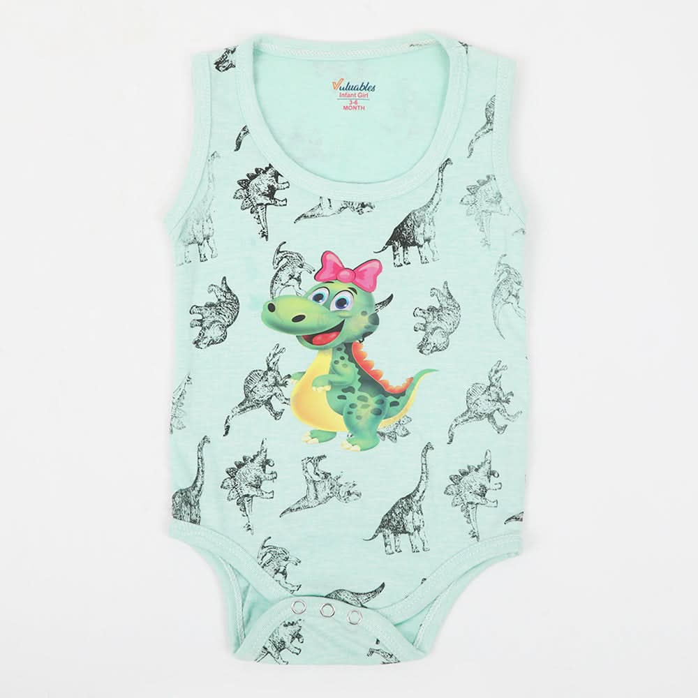 Newborn Girls Romper - Light Green, Newborn Girls Rompers, Chase Value, Chase Value