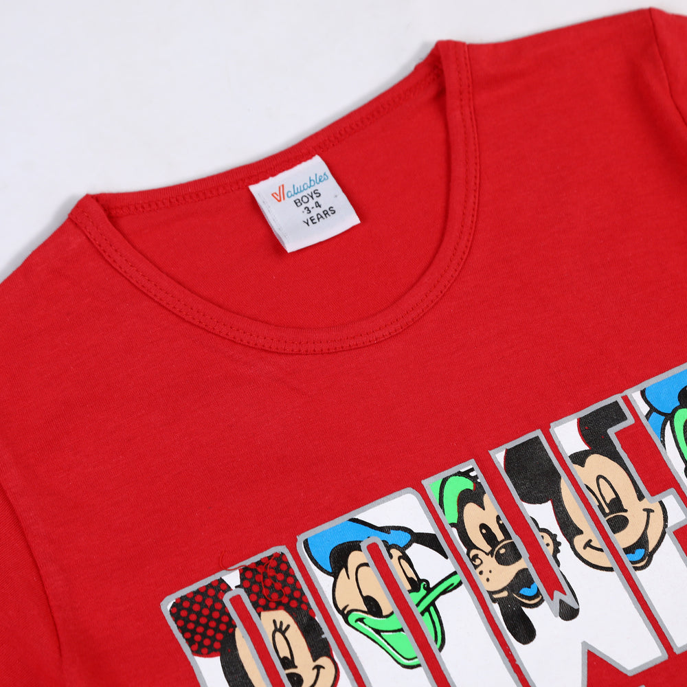 Valuable Boys Half Sleeves Short Suit - Red, Boys Sets & Suits, Chase Value, Chase Value