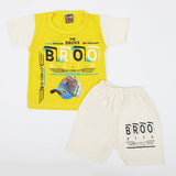 Newborn Boys Half Sleeves Suit - Yellow, Newborn Boys Sets & Suits, Chase Value, Chase Value