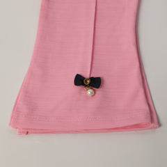 Girls Tight Half Sleeves Suit - Light Pink