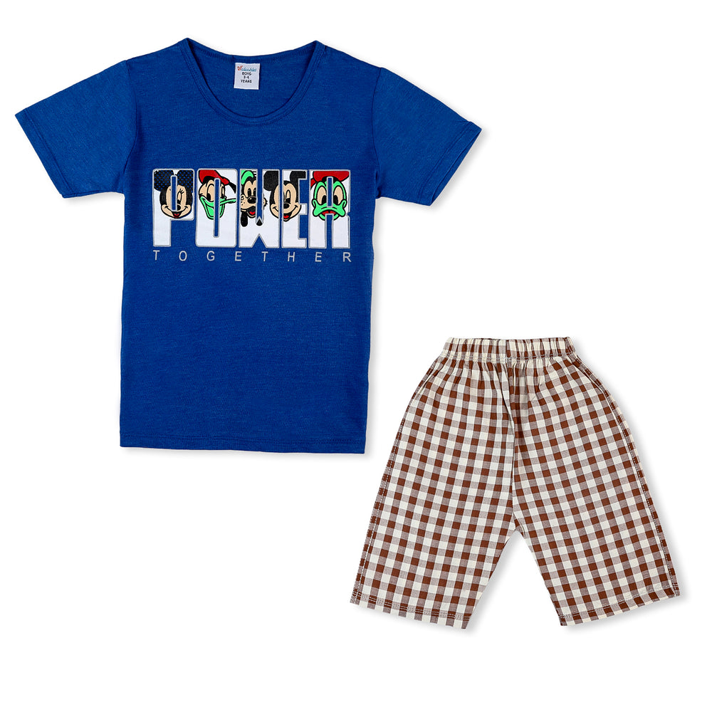 Valuable Boys Half Sleeves Short Suit - Royal Blue, Boys Sets & Suits, Chase Value, Chase Value