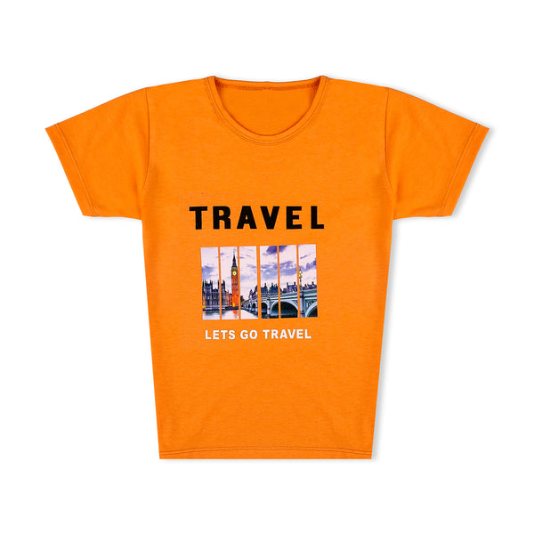 Valuable Boys Half Sleeves Short Suit - Orange