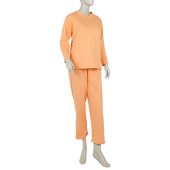 Women Full Sleeves 2pcs Suit - Orange