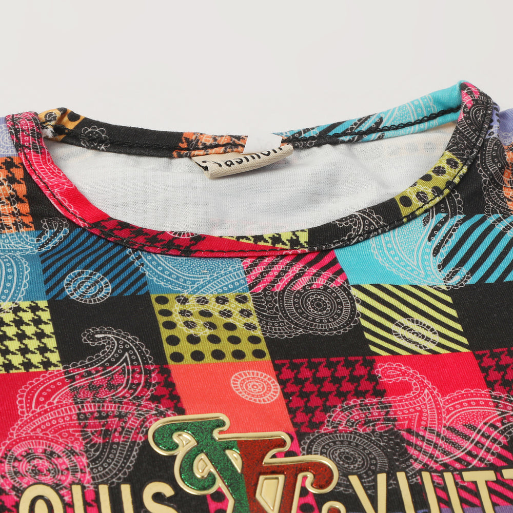 Girls Tight Half Sleeves Suit - Black, Girls Suits, Chase Value, Chase Value