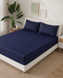 Valuables Embossed Double Bed Sheet - Micro - 92 x 96 Inch