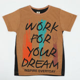 Boys Half Sleeves T-Shirt - Brown, Boys T-Shirts, Chase Value, Chase Value