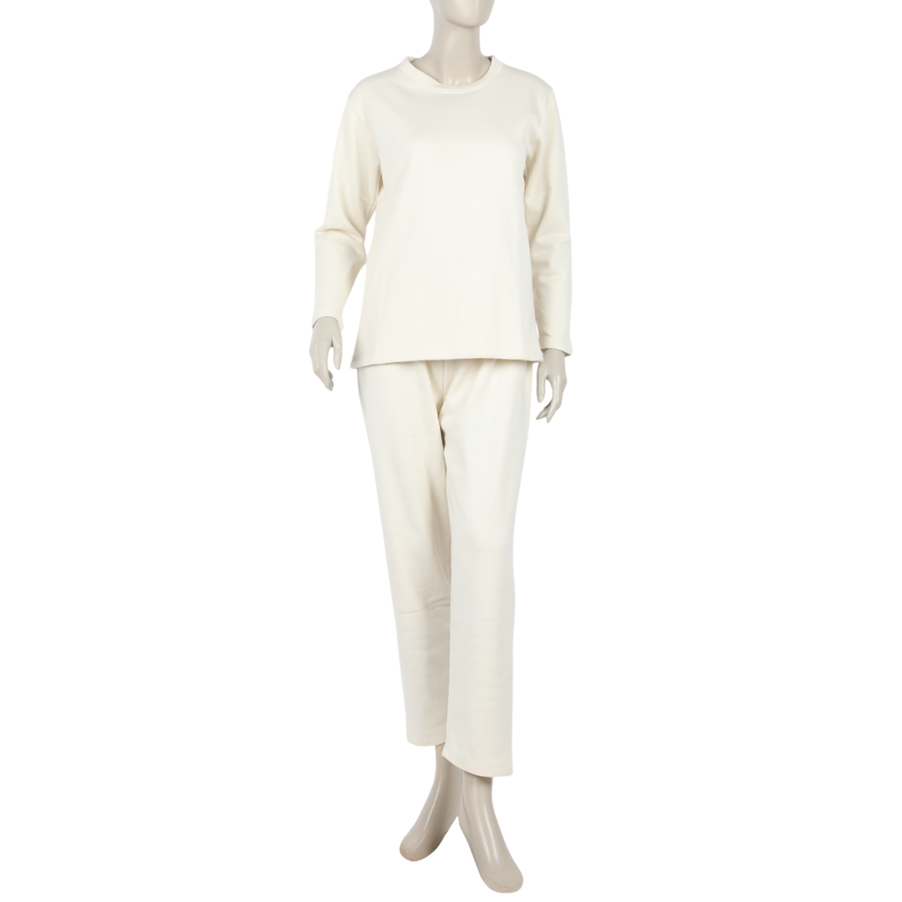 Off-White Lawn 2-Piece Suit – Full Sleeves, Women Co-Ord Set, Chase Value, Chase Value