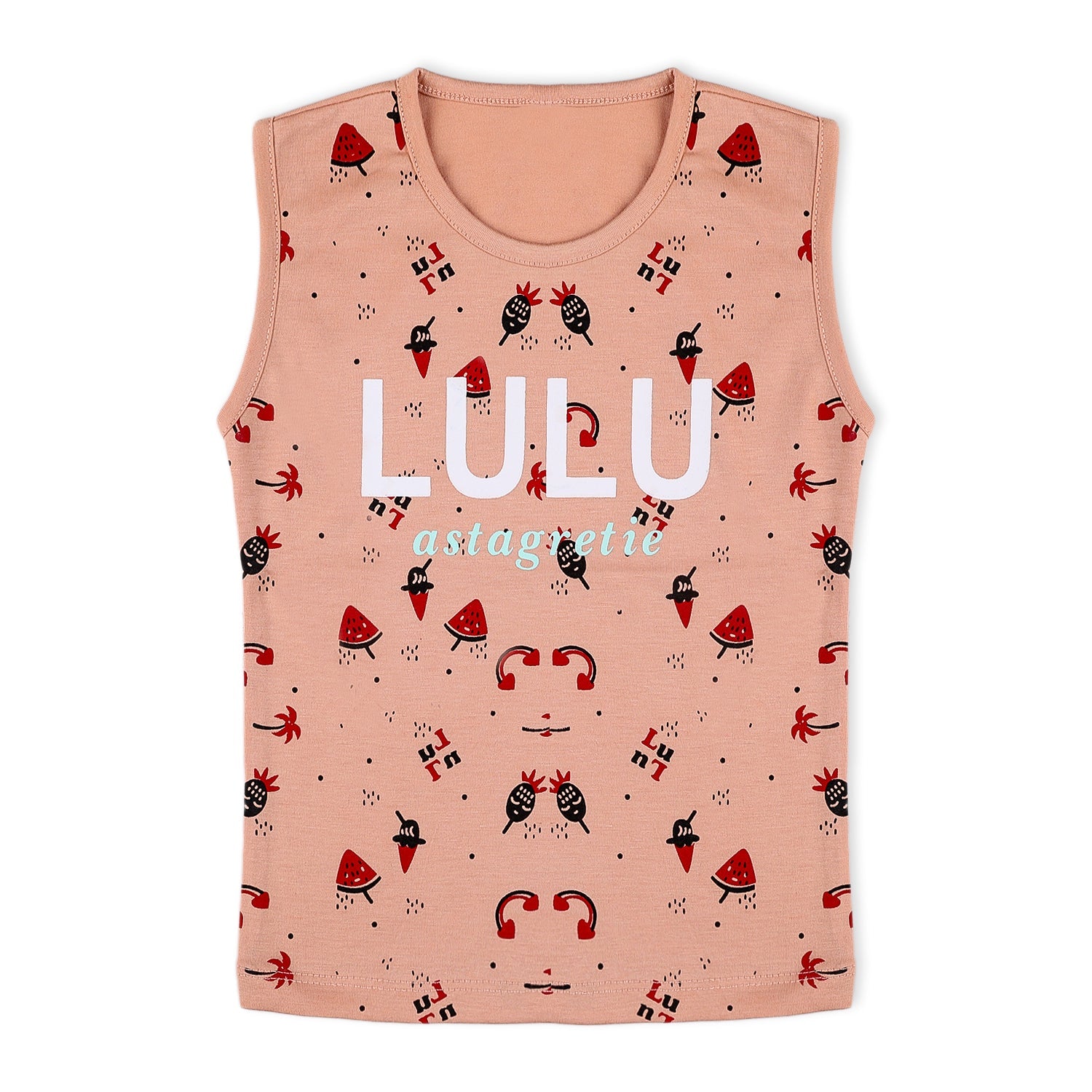 Valuable Girls Sando - Peach, Girls T-Shirts, Chase Value, Chase Value