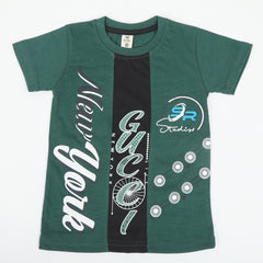 Boys Half Sleeves T-Shirt - Green, Boys T-Shirts, Chase Value, Chase Value