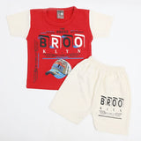 Newborn Boys Half Sleeves Suit - Red, Newborn Boys Sets & Suits, Chase Value, Chase Value