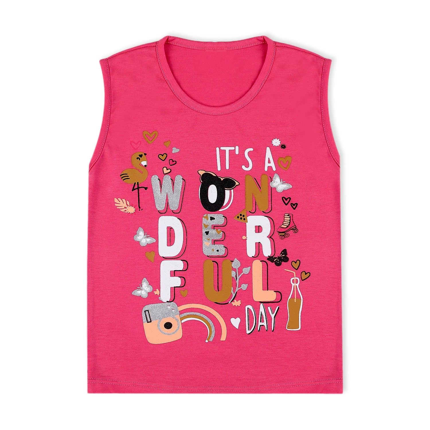 Valuable Girls Sando - Pink, Girls T-Shirts, Chase Value, Chase Value