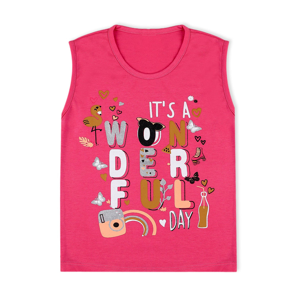 Valuable Girls Sando - Pink, Girls T-Shirts, Chase Value, Chase Value